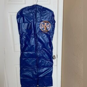 Tory Burch Large Garment Dress Suit bag travel navy orange logo zip​​​​​​​​​​​​